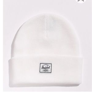 New With Tags Herschel White Beanie